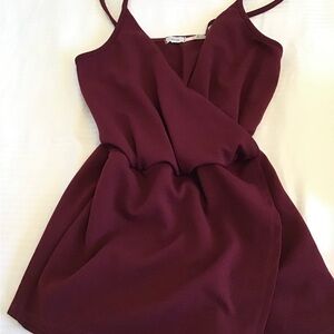 Urban Outfitters Burgundy Wrap Romper XS